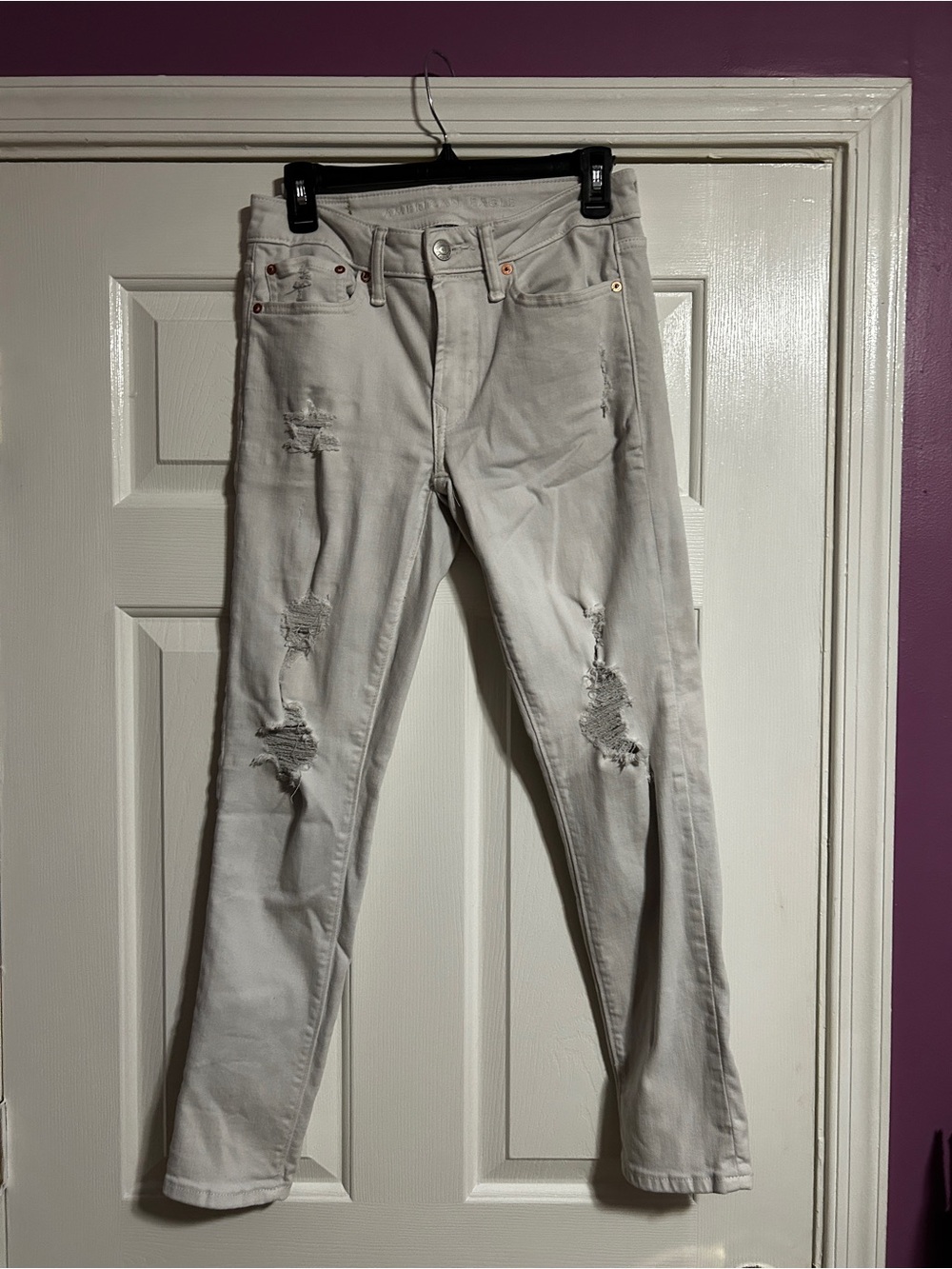 American eagle ripped white jeans men’s 28x30